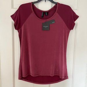 NWT Cynthia Rowley Maroon Luxe Tee – S